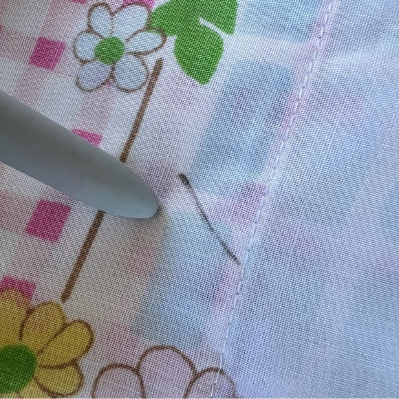 VTG Cannon Monticello Floral Patchwork Gingham 3-Piece Pillowcase Set 70s Cutter - Picture 6 of 9